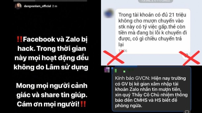 Thông báo cho bạn bè, người thân khi Zalo bị hack