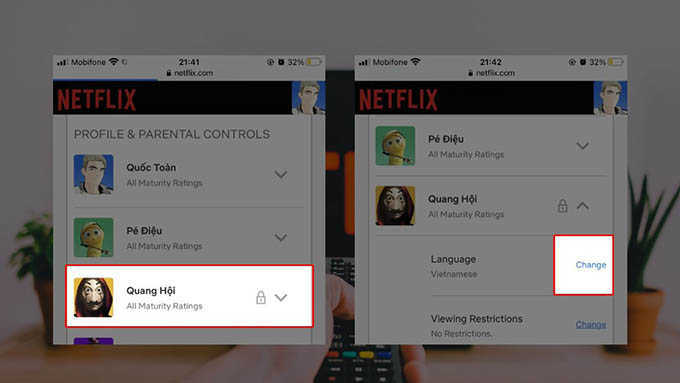 Thay đổi ngôn ngữ Netflix trên điện thoại