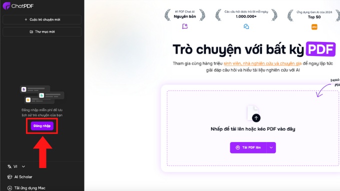 Hướng dẫn tạo tài khoản ChatPDF chi tiết