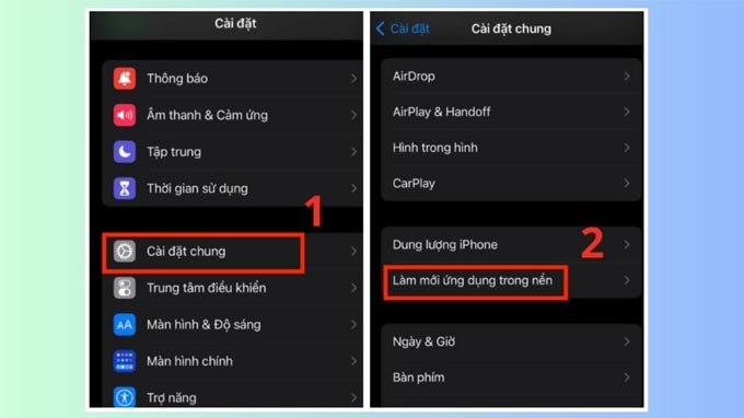 Tắt ứng dụng chạy ngầm bước 1