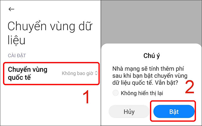 Chuyển vùng dữ liệu trên Android