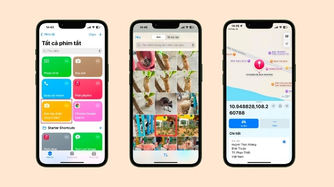 Phím tắt sẽ tự động định vị địa điểm đã chụp bức ảnh trên Google Map.