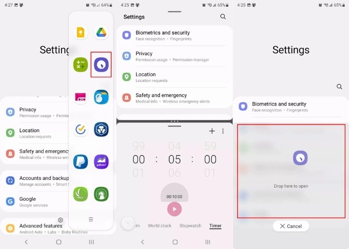 Cách chia đôi màn hình Samsung bằng Edge Panel