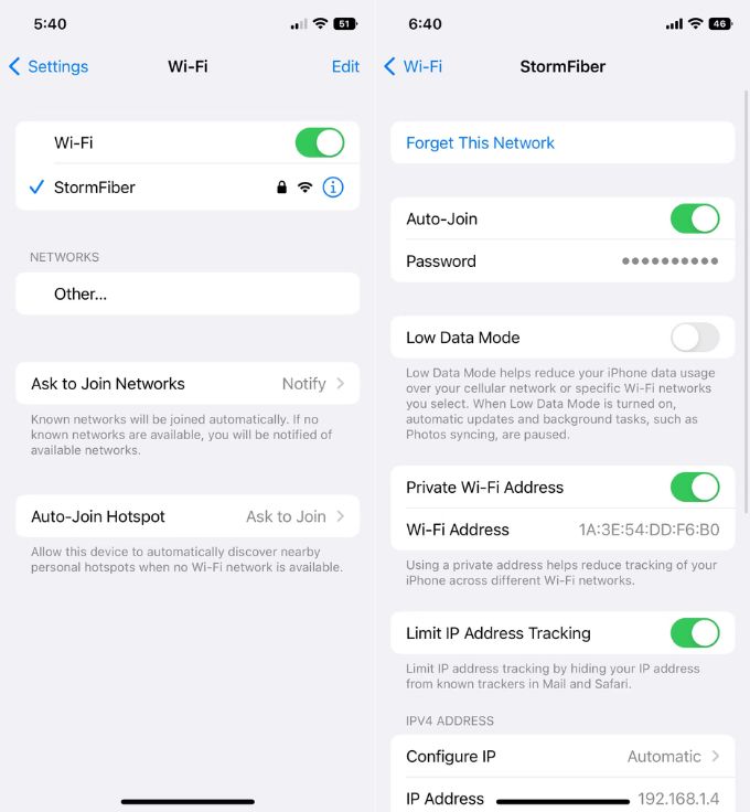 Khắc phục lỗi Wi-Fi trên iPhone 12 cũ