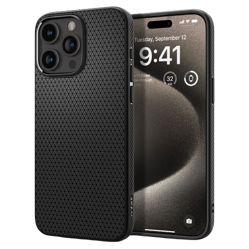 Ốp lưng Spigen Liquid Air iPhone 15 Pro Max Matte Black