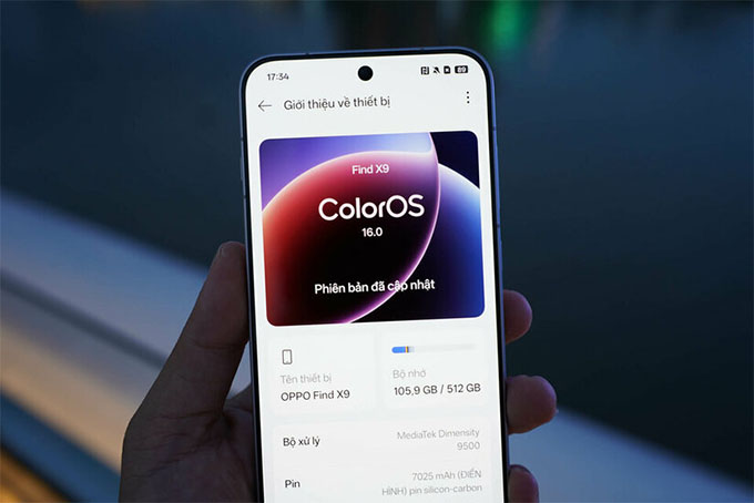 ColorOS 16 trên Oppo Find X9 5G mượt mà