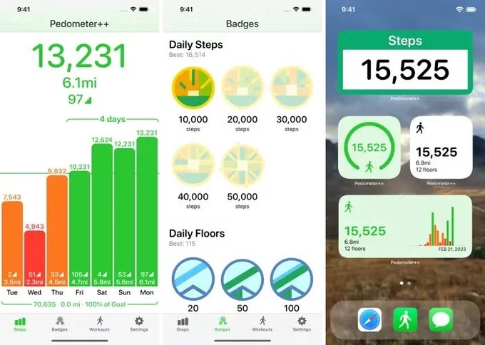 Top app đếm bước chân trên iPhone
