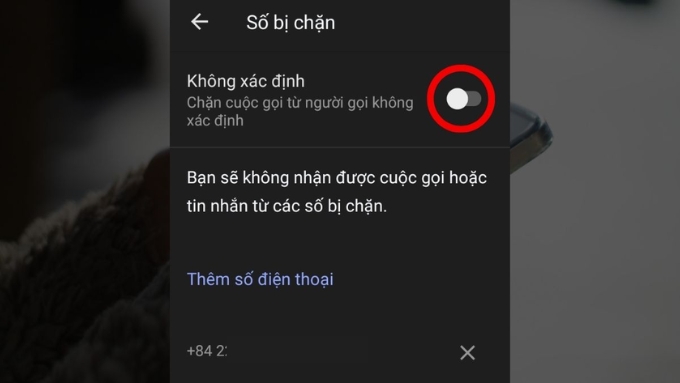 Tìm tùy chọn Không xác định