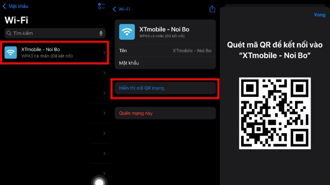 Cách chia sẻ Wi-Fi trên iPhone bằng mã QR