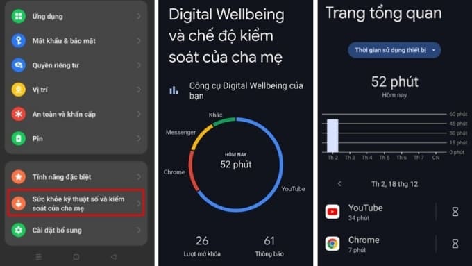 Cách xem thời gian sử dụng điện thoại trên OPPO
