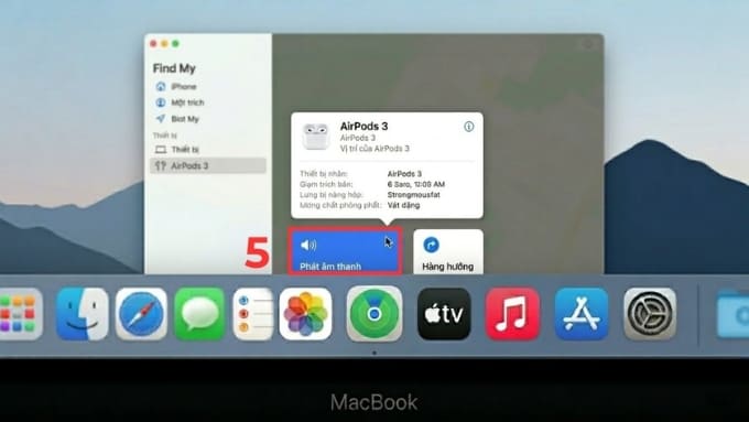 Tìm kiếm tai nghe Bluetooth bị mất bằng Macbook