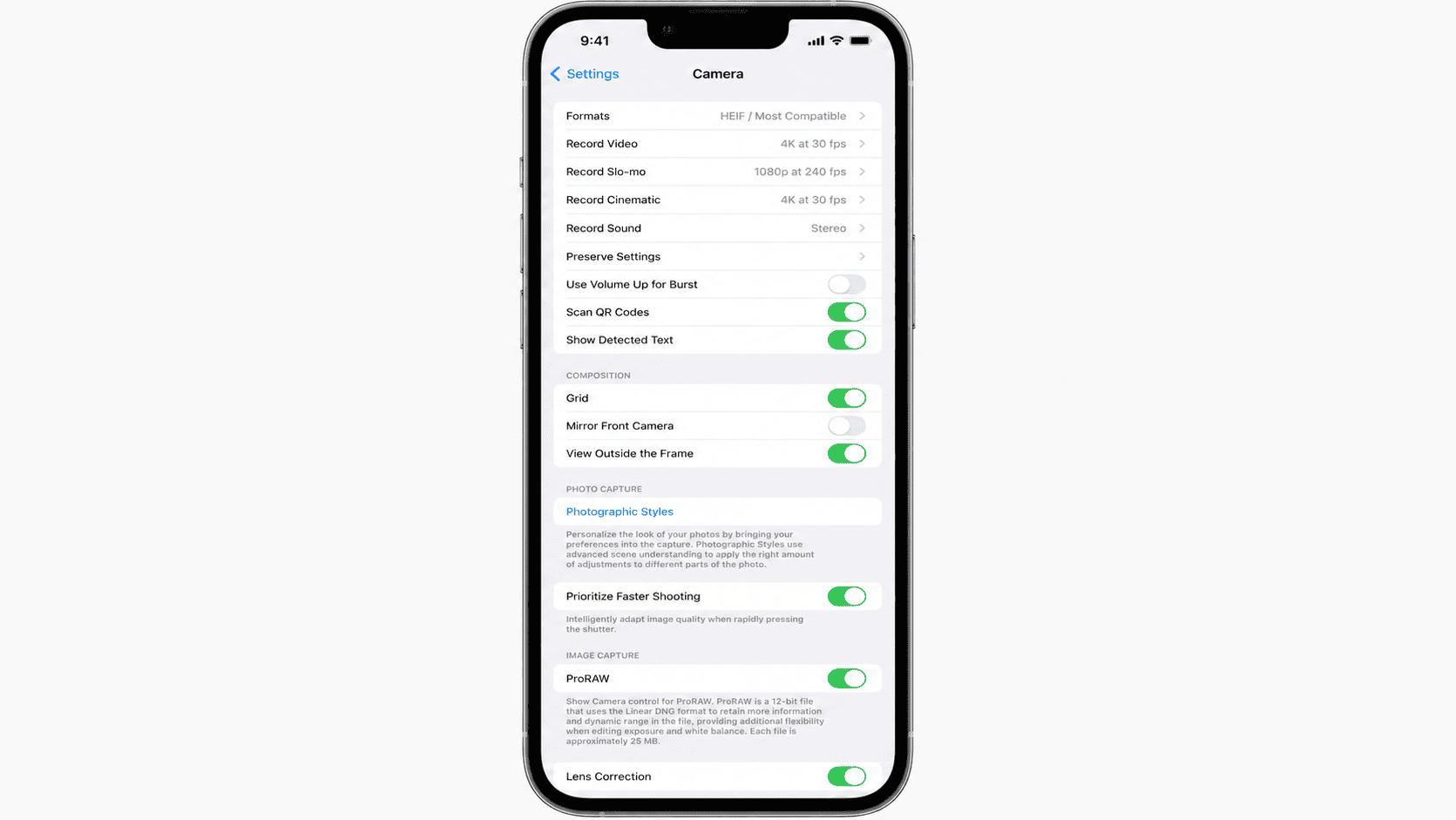 Cài đặt camera iPhone 14 trong Settings tối ưu chất lượng ảnh theo mục đích sử dụng