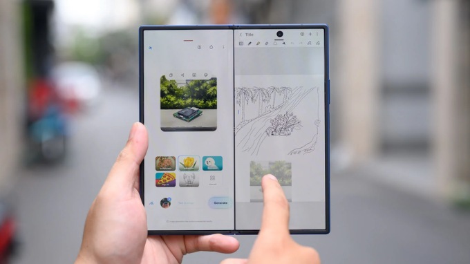 Galaxy AI được tối ưu riêng cho màn hình gập