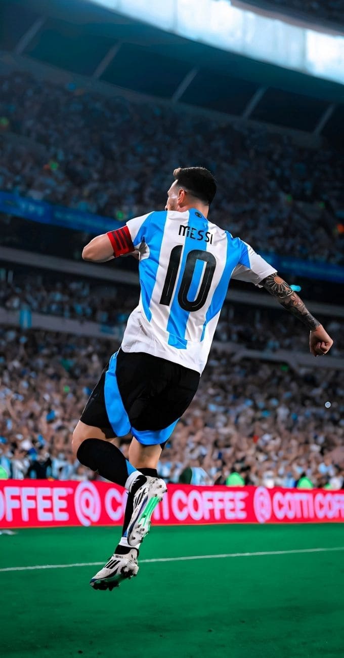 Hình nền Messi trong màu áo Đội tuyển Argentina