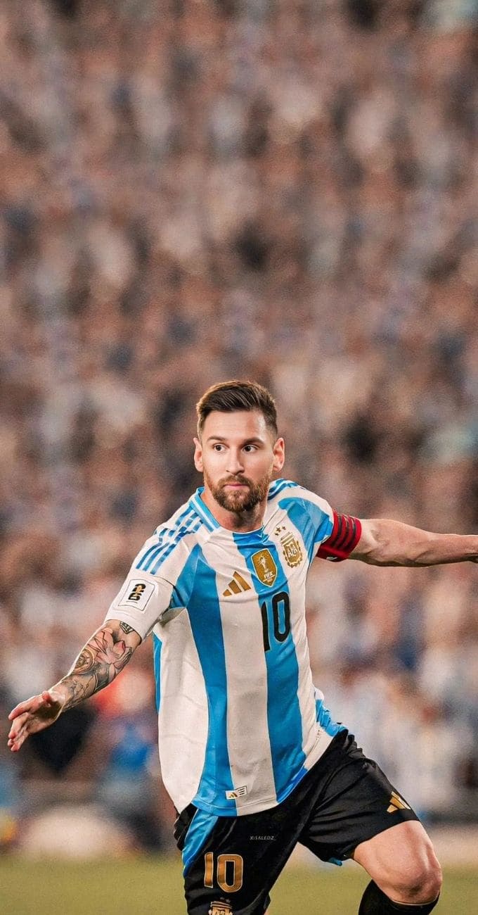 Hình nền Messi trong màu áo Đội tuyển Argentina