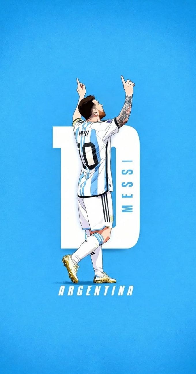 Hình nền Messi nghệ thuật, hoạt hình