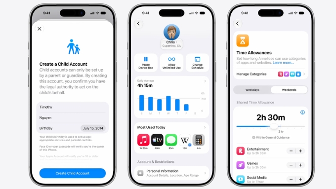 Quản lý an toàn cho trẻ em (Parental Controls)