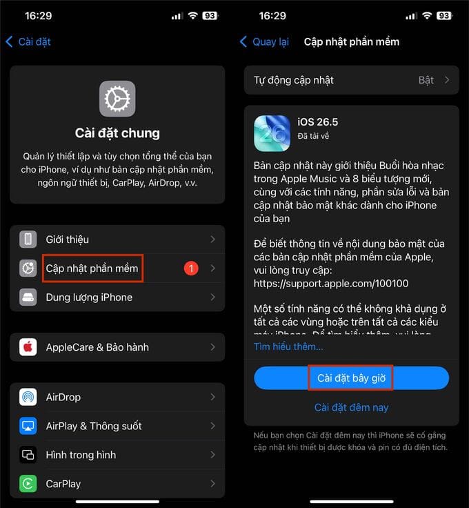 Cập nhật phiên bản iOS mới nhất giúp khắc phục iPhone quay màn hình không có tiếng