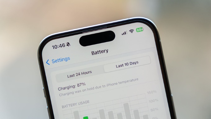 iPhone 15 Pro được trang bị viên pin dung lượng 3.274 mAh