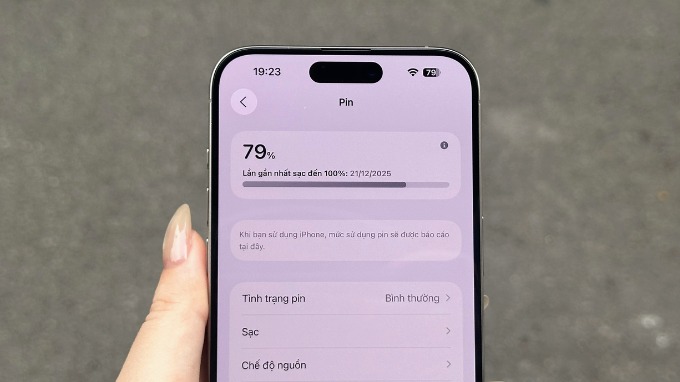 Chất lượng pin không còn như máy mới