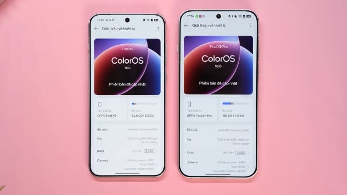 Bộ đôi chạy trên giao diện ColorOS 16 dựa trên Android 16