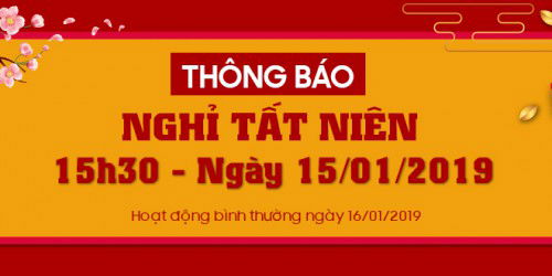 Thông báo: Cửa hàng XTmobile tạm nghỉ sớm ngày 15/01 nhân dịp tất niên công ty