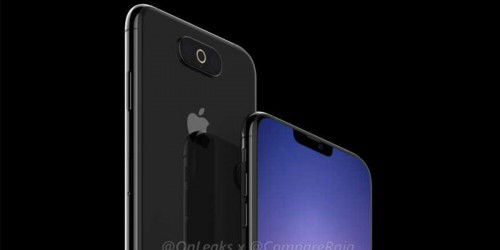 iPhone XI lộ ảnh render với notch nhỏ hơn, camera nằm ngang