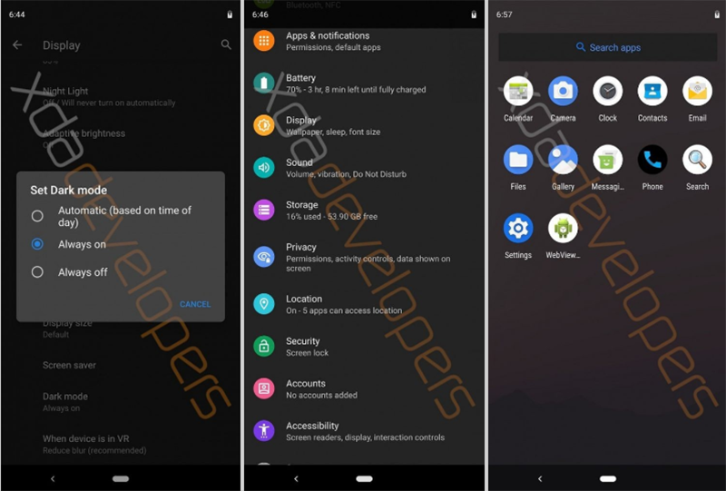 Android Q sẽ được tích hợp chế độ Dark Mode