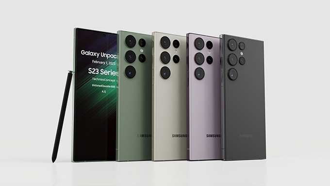 Bảng màu dự đoán của chiếc điện thoại Galaxy S23 Ultra