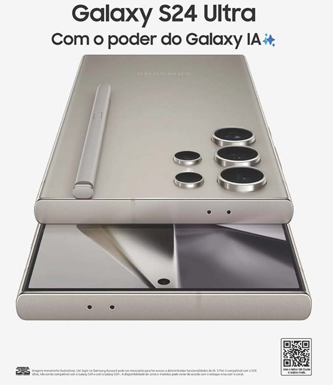 Hình ảnh Galaxy S24 Ultra rò rỉ thông qua poster quảng cáo ở Brazil, tiết lộ Galaxy AI!