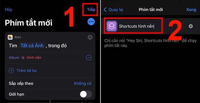 Cách thiết lập hình nền điện thoại thông minh iPhone thay cho thay đổi liên tiếp vị Shortcuts