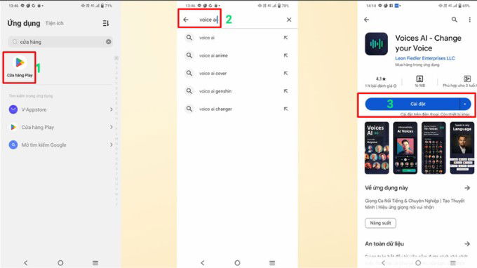  Tải ứng dụng Voice AI trên điện thoại Android