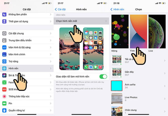 Cách đổi hình nền trên iPhone