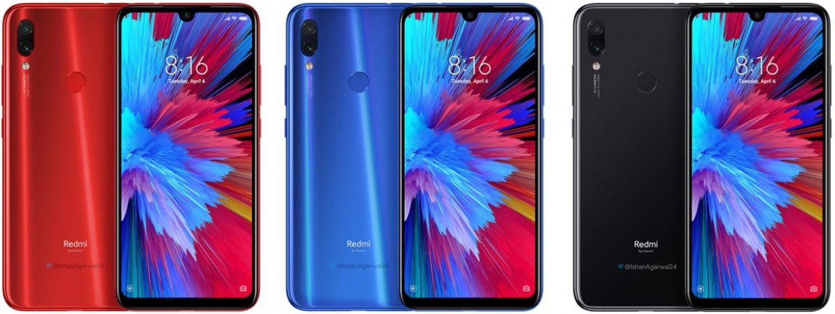 Redmi Note 7 Pro sẽ có các phiên bản màu sắc gồm: Đen, xanh và đỏ.