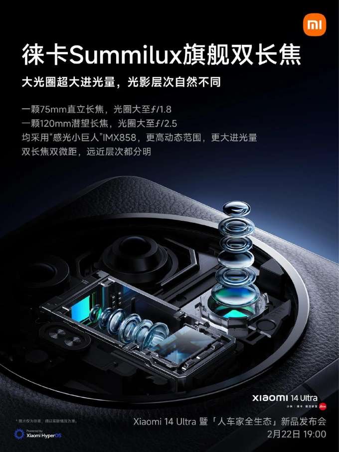 Thông số camera của Xiaomi 14 Ultra đã được tiết lộ