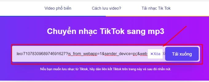 Cách chuyển video nhạc TikTok sang MP3 để làm nhạc chuông điện thoại bằng ssstik.io