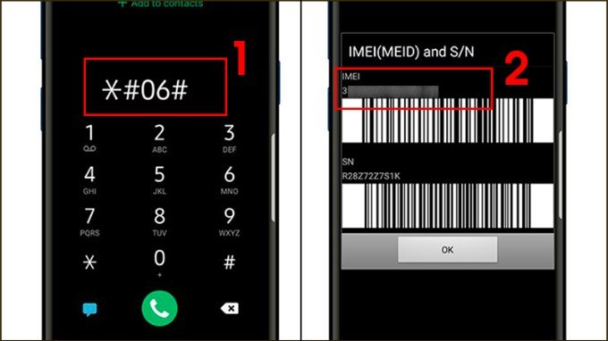 Bước 1 kiểm tra số IMEI của điện thoại Samsung