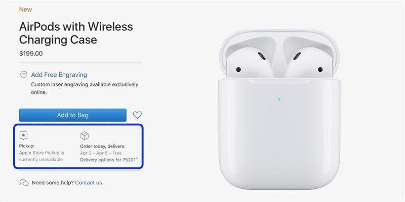 AirPods 2 sẽ được Apple bán ra vào tháng 4/2019 với hộp sạc không dây