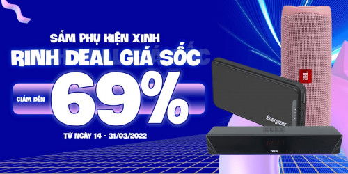 Săn deal phụ kiện tháng 3: Pin dự phòng, loa, tai nghe Bluetooth giảm đến 69%