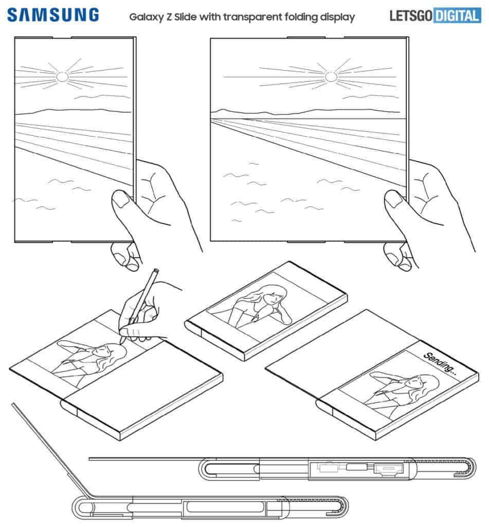 Bằng sáng chế điện thoại màn hình gập Galaxy Z Slide