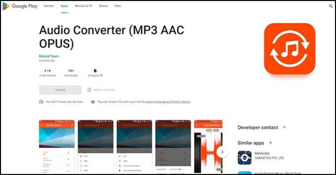 Ứng dụng Audio Converter