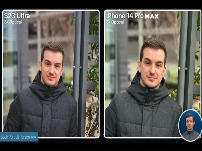Chế độ chụp chân dung của Galaxy S23 Ultra và iPhone 14 Pro Max