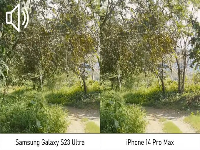 Chế độ quay phim của Galaxy S23 Ultra và iPhone 14 Pro Max