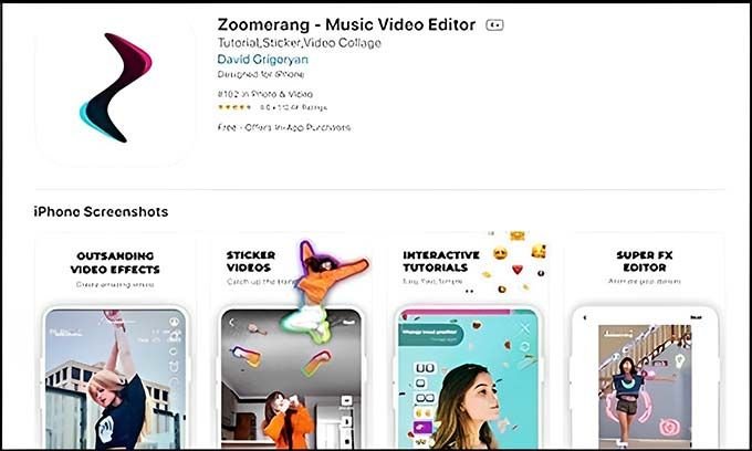 Edit video TikTok “on top” cùng app Zoomerang