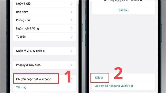 Hướng dẫn cách Reset iPhone 15 cũ bằng ứng dụng “Cài đặt”