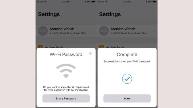 Chia sẻ mật khẩu giữa 2 thiết bị iPhone 