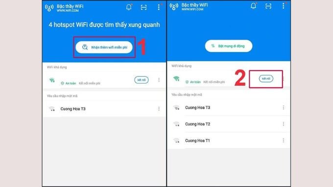 Kết nối WiFi bằng WiFi Master Key dành cho Android 