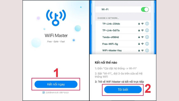 Kết nối WiFi bằng WiFi Master Key dành cho iPhone 