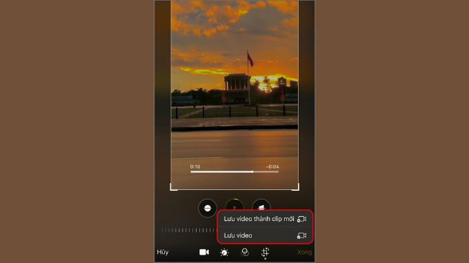 Chỉnh video trên iPhone bằng tính năng chỉnh sửa trên ứng dụng Camera