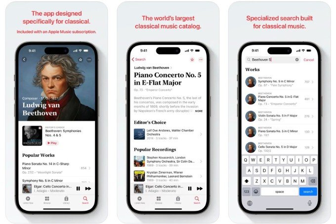 Apple Music Classical giao diện dễ sử dụng